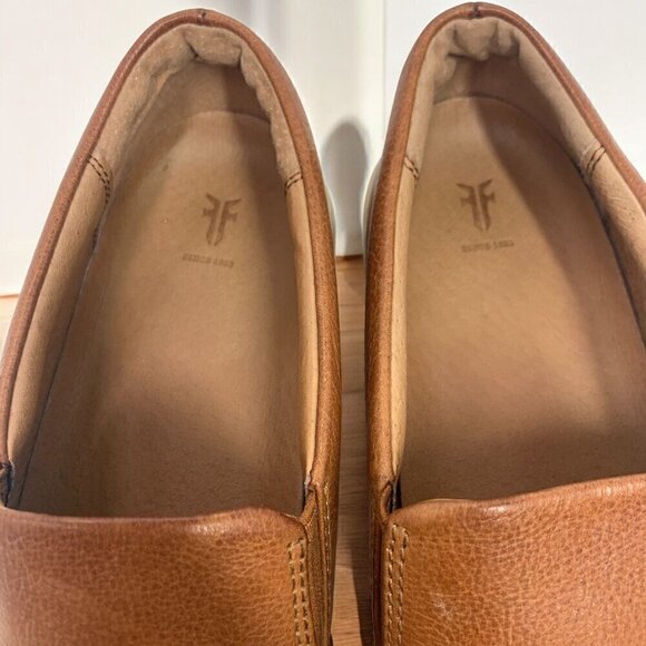Frye Ivy Women's Slip-On Cognac Leather Low Top Sneakers Brown & White Size 9 - Picture 5 of 9
